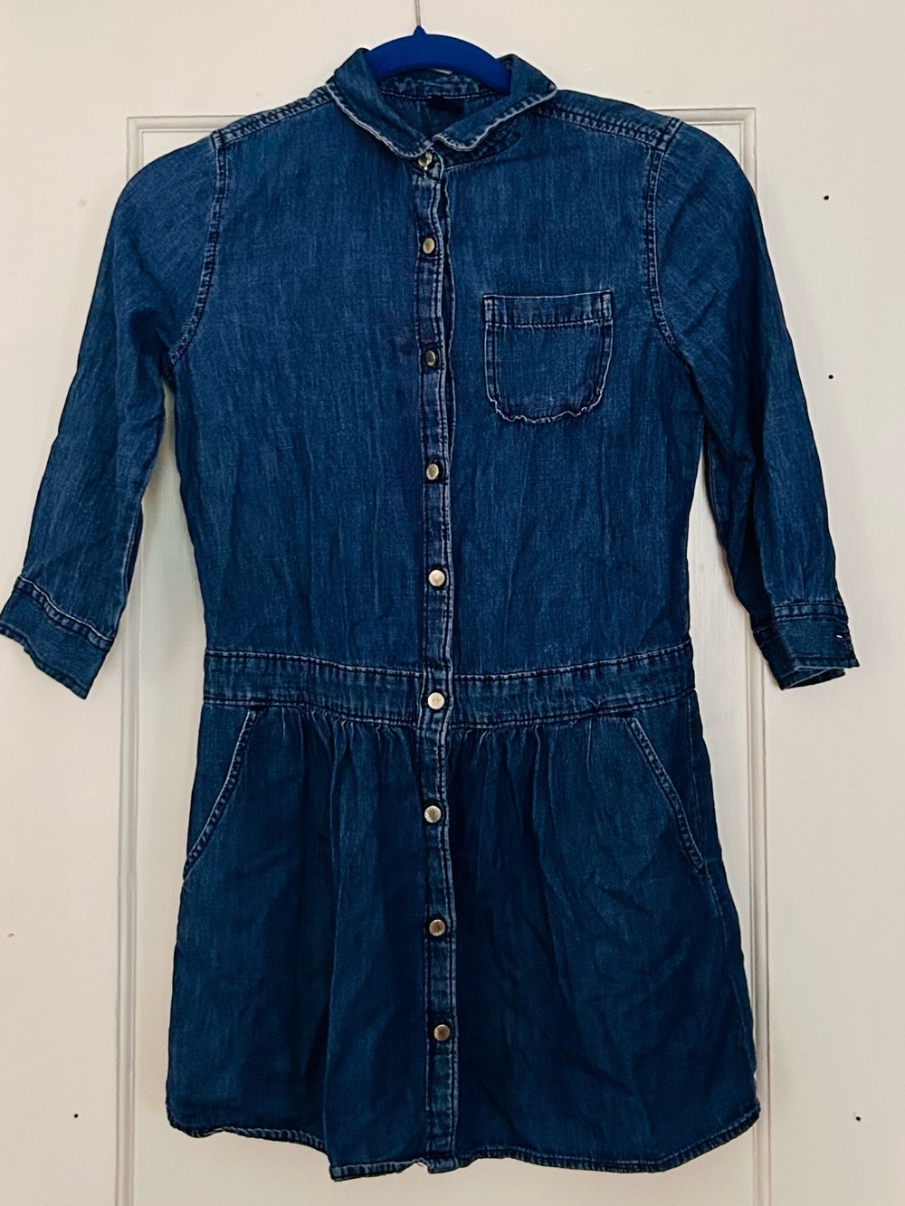 GAP Indigo Denim Button-Front Kids Dress